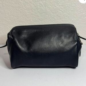 Coach Black Leather Toiletry Bag